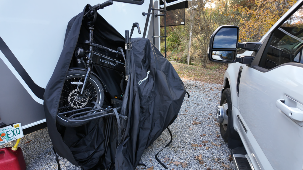 etrailer bike rack and cover
